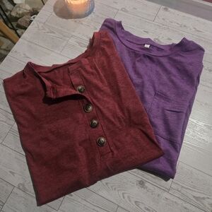 2 SHEIN Tees and 1 Long Sleeved Top